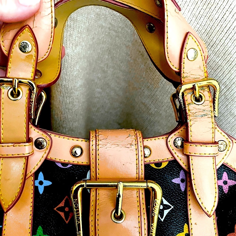 Louis Vuitton Theda Leather Black Monogram Multi Color Hand Bag (Vintage) - Picture 6 of 16